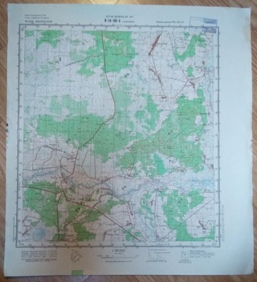 Laskowiec mapa topograficzna 1973 r. pow Ostrołęka