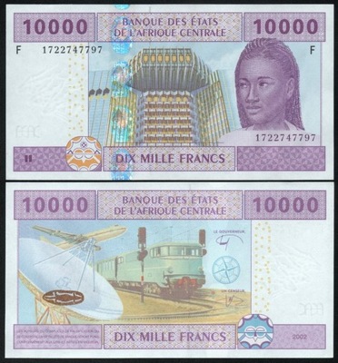 $ Afryka Centralna - Gwinea Równikowa 10000 FRANCS P-510Fd UNC 2002