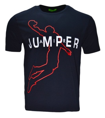 Koszulka męska navy T-shirt Jordan AIR nadruk XXL