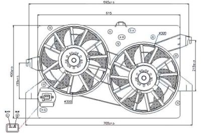 Nissens вентилятор радиатора с корпус ford coug фото №1
