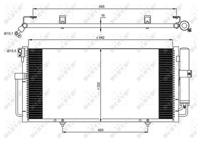 RADUADOR DE ACONDICIONADOR NRF 35875  