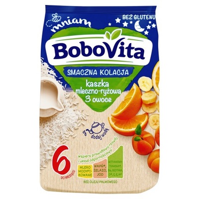 BoboVita Smaczna Kolacja Kaszka mleczno- ryżowa