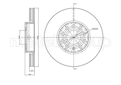 METELLI 23-0262C ДИСК ТОРМОЗНОЙ