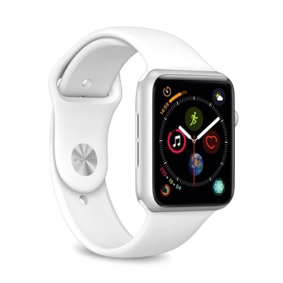 Pasek Sportowy PURO Icon do Apple Watch 42/44/45/49 mm Elastyczny Biały