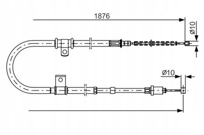 CABLE FRENOS DE MANO P (1876MM/1610MM) MITSUBISH  