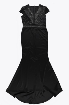 SHEIN CZARNA ELEGANCKA MAXI SUKIENKA ZE ZDOBIENIAMI 063 XXJ__46