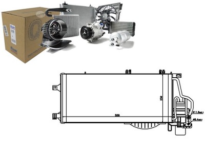 Конденсатор кондиціонера opel combo combo tour corsa фото №1