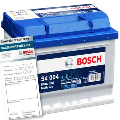 BATERÍA BOSCH S4 540A 60AH S4004 POWERFRAME  