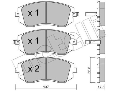 METELLI PRZEGUBY,UKL ZAPATAS HAM.SUBARU FORESTER 02-  