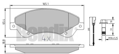 ZAPATAS DE FRENADO PARTE DELANTERA FORD TRANSIT 06-  