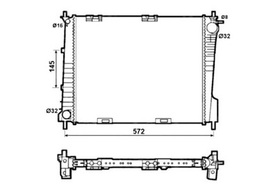 NRF РАДИАТОР ДВИГАТЕЛЯ ВОДЫ RENAULT CLIO III 2.0 02.06-12.14