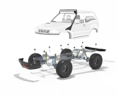 Nissan terrano ii r20 3 двері / кузов lift 50mm lift 2 cale болти класу 10.9 фото №1