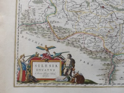 Mapa Śląska SILESIA DUCATUS , Miedzioryt z 1645 r.
