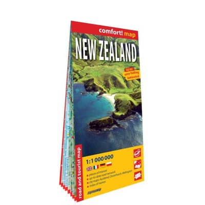 Nowa Zelandia New Zealand laminowana mapa samochodowo-turystyczna