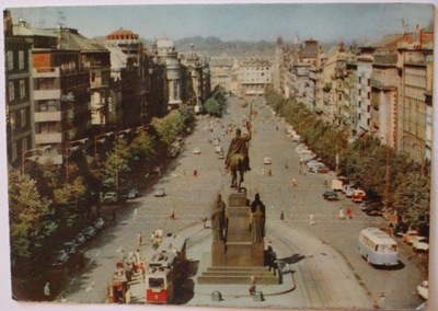 PRAGA - PRAHA, CZECHOSŁOWACJA Vaclavske namesti