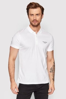 Calvin Klein Koszulka polo z krótkim rękawem biały XL INTL
