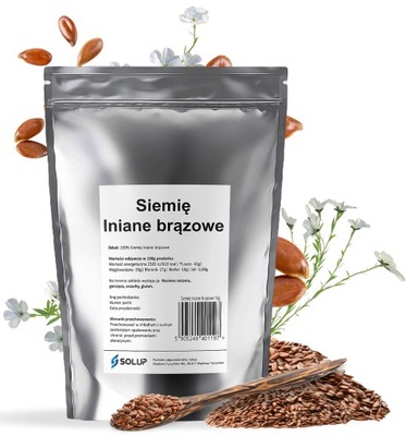 SIEMIĘ LNIANE Brązowe ziarno ŚWIEŻE 5kg