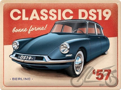 PLACA PLAKAT 30X40 CITROEN DS19 CLASSIC 23332  