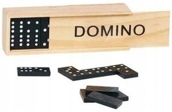 Drewniane Domino w pudełku. 28 elementów