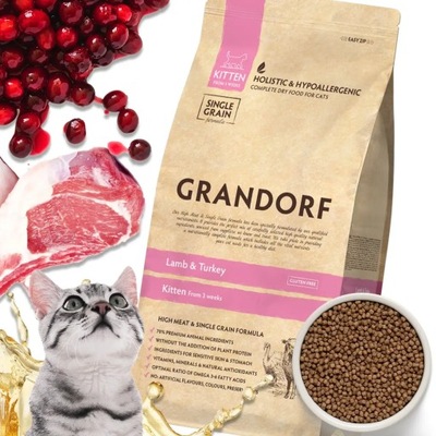 GRANDORF KOT KITTEN JAGNIĘCINA Z INDYKIEM 400g