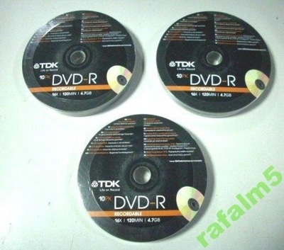 PŁYTA DVD -R 10szt. TDK x16 4,7GB 120 minut