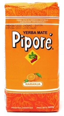 Yerba Mate Pipore Naranja 500g elaborada con palo
