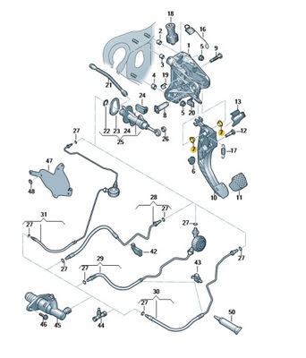 Skoda оригінальний номер 5q0721359b вкладиші педаль зчеплення octavia фото №1