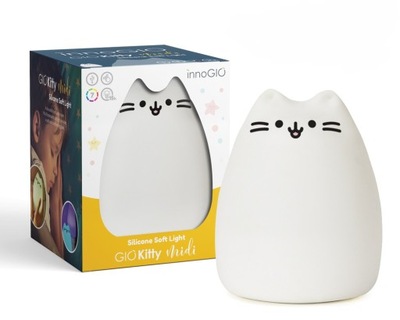 Silikonowa lampka LED ładowana na USB zmieniająca kolory kotek Kitty