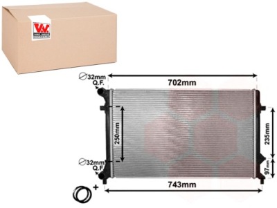 Радиатор воды audi a3 sportback 2.0 fsi 8pa фото №1