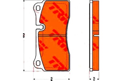 Trw гальмівні колодки гальмівні audi задня q7 r8 3,0-6,0 tdi qu фото №1