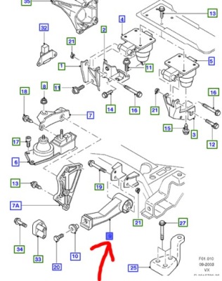 Подушка коробки передач ford galaxy mk1 механическая коробка передач 97- фото №1