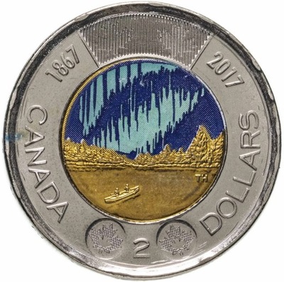 Kanada - 2 dolary Zorza Polarna (2017)