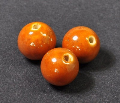 Ceramika perła pomarańczowa okrągła fi 14 mm