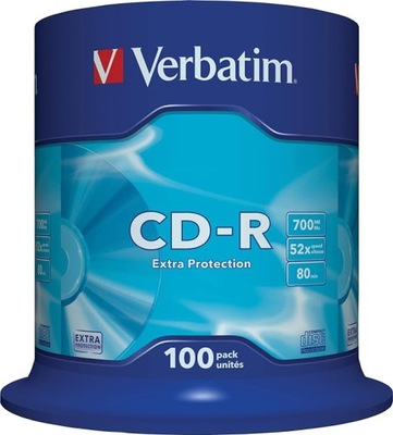 VERBATIM PŁYTY CD-R 52x 700MB 100 SZT 118241