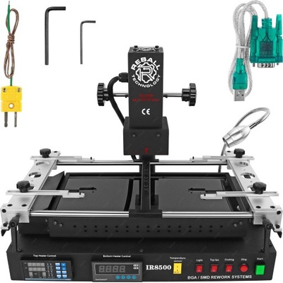 STACJA LUTOWNICZA BGA SMD : REMONTO REBALL IR8500 2500W 2X IR RS232 USB 