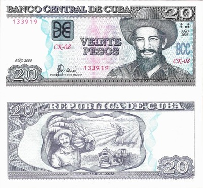 Kuba 2008 - 20 pesos - Pick 122e UNC