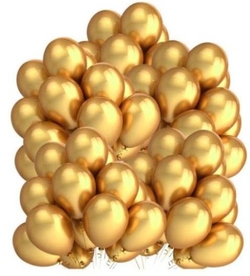 Balony metaliczne MEGA PAKA 100szt kolor złoty
