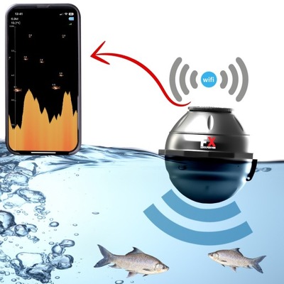 ŁOWIENIE Z SONAREM ECHOSONDA STEROWANA PRZEZ WIFI