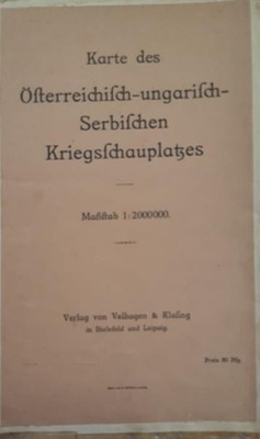 Karte des Ofterreichisch -ungarisch-Serbischen ok 1918