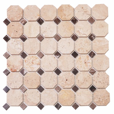 mozaika marmurowa trawertyn beige/alicante
