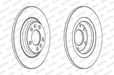 ДИСКИ ТОРМОЗНЫЕ ТОРМОЗНЫЕ ЗАД FERODO DDF1275