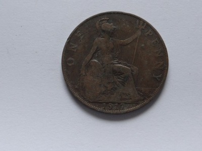 [10271] Anglia 1 penny 1917 r. st. 3-