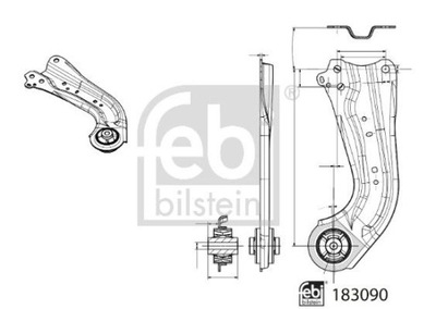 FEBI BILSTEIN Wahacz/Drążek reakcyjny FE183090