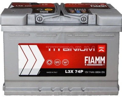 AKUMULIATORIUS FIAMM TITANIUM PRO 12V 74AH 680A L3X74P 