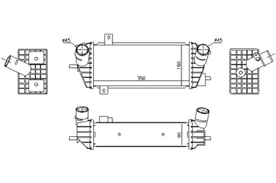 NISSENS INTERCOOLER AUŠINTUVAS ORO ĮSIURBIMO HYUNDAI TUCSON KIA 