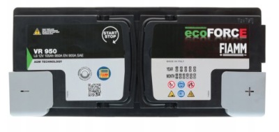 Аккумулятор fiamm ecoforce vr950 12v 105ah 950a agm фото №1