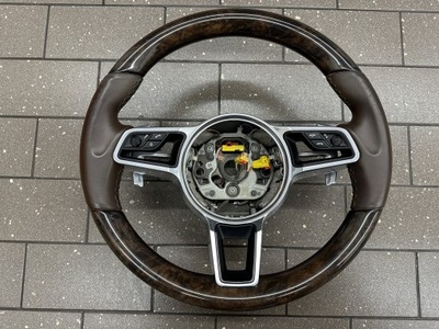 STEERING WHEEL PORSCHE MACAN 95B CAYENNE 7P5 FACELIFT WOOD HEATED  