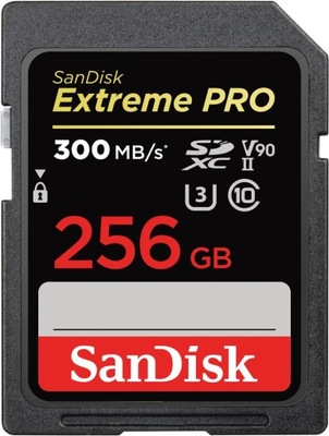SanDisk Extreme Pro SDXC 256GB 300/260 MBs UHS-II