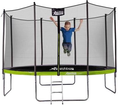 Trampolina ogrodowa 374cm 12ft z siatka i drabinką