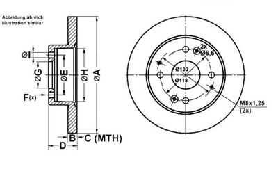 Ate гальмівні диски гальмівні 2szt. honda accord iv accord фото №1